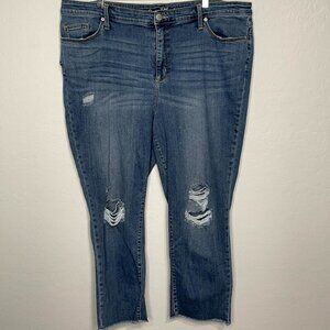 Universal Thread Straight Boyfriend Distressed Jeans Size 22W #67